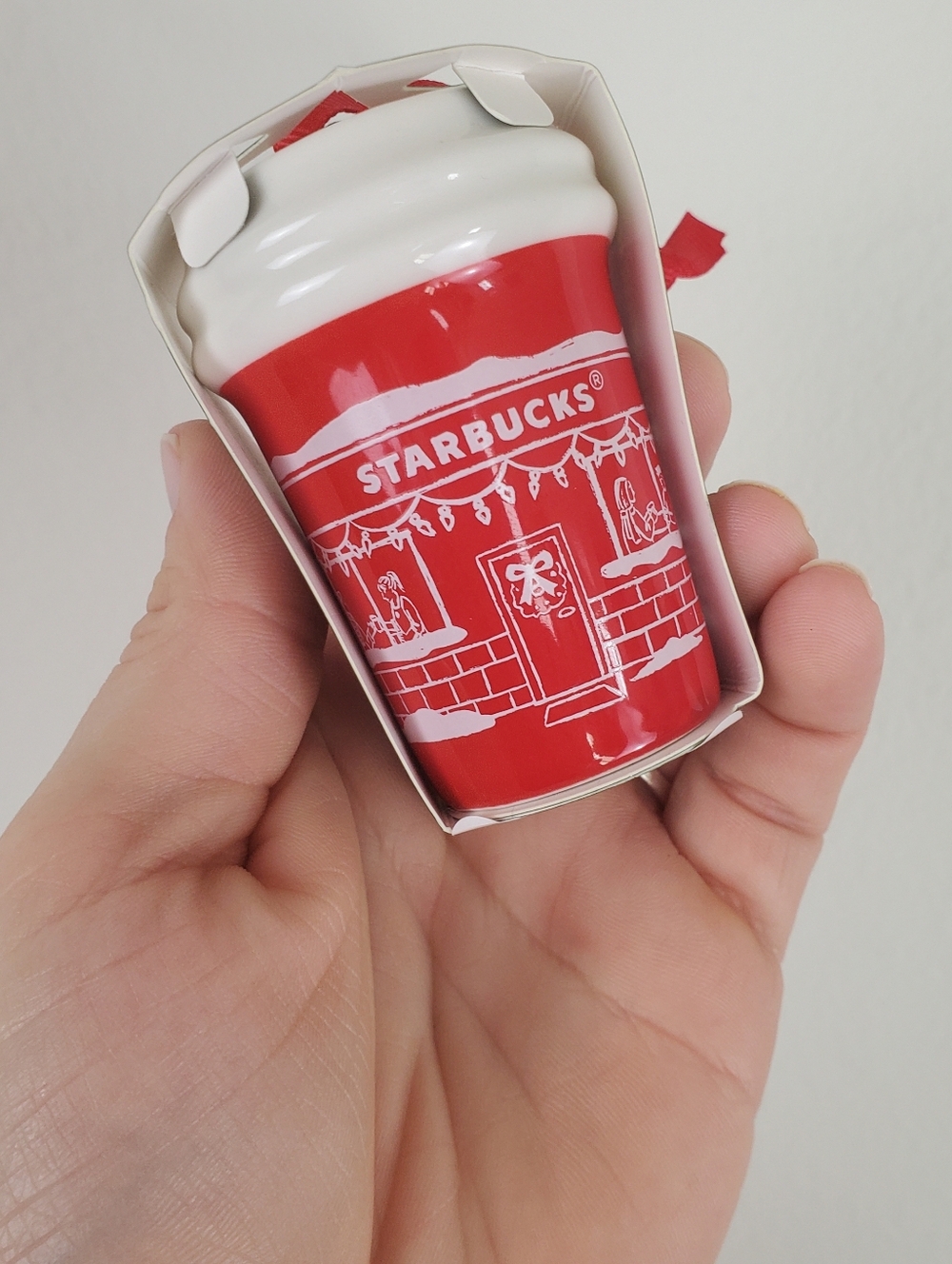 Starbucks Holiday Mini Cup Ornament Red Cup Cafe 2025